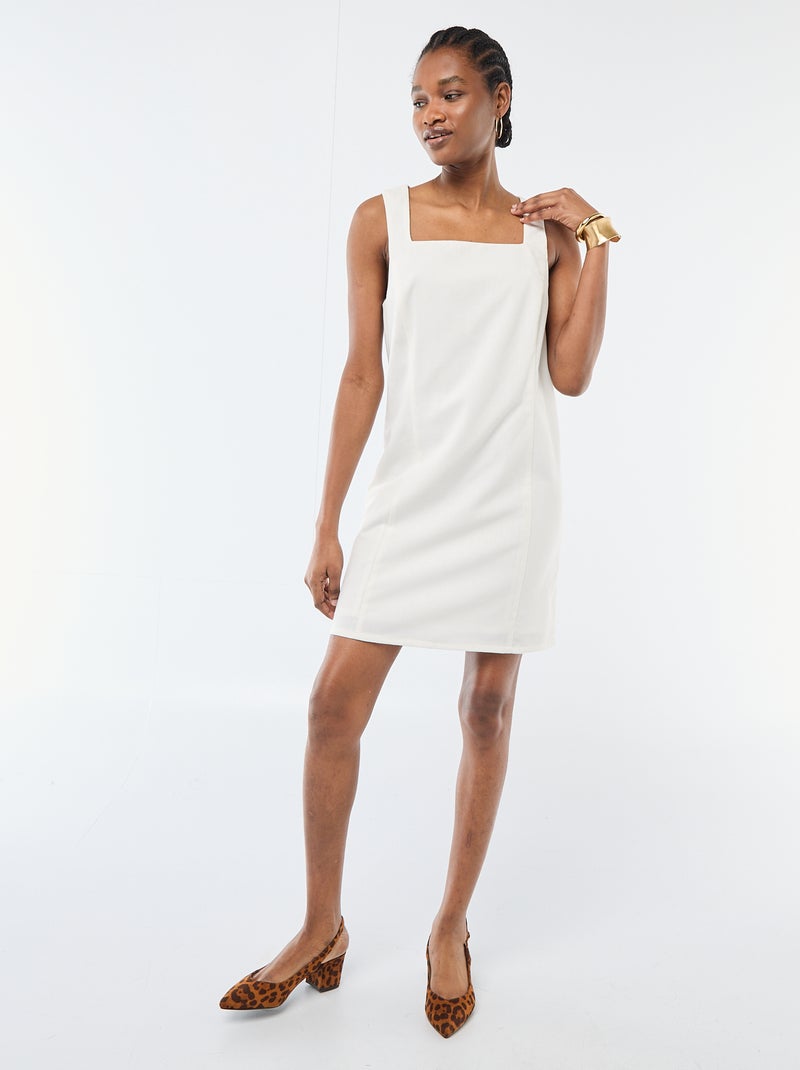 Robe courte de cérémonie Blanc - Kiabi