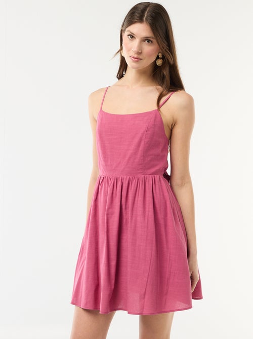 Robe courte fines bretelles - Kiabi