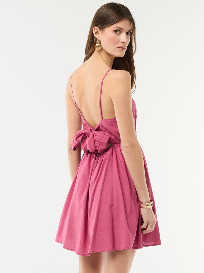 Robe courte fines bretelles Violet - Kiabi