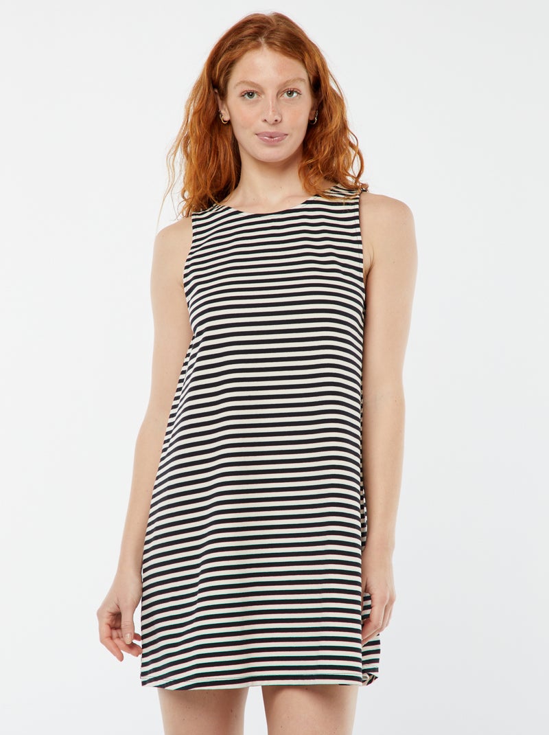 Robe courte sans manches BEIGE - Kiabi