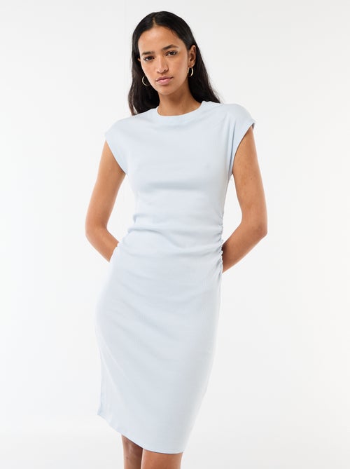 Robe courte sans manches en matière côtelée - Kiabi