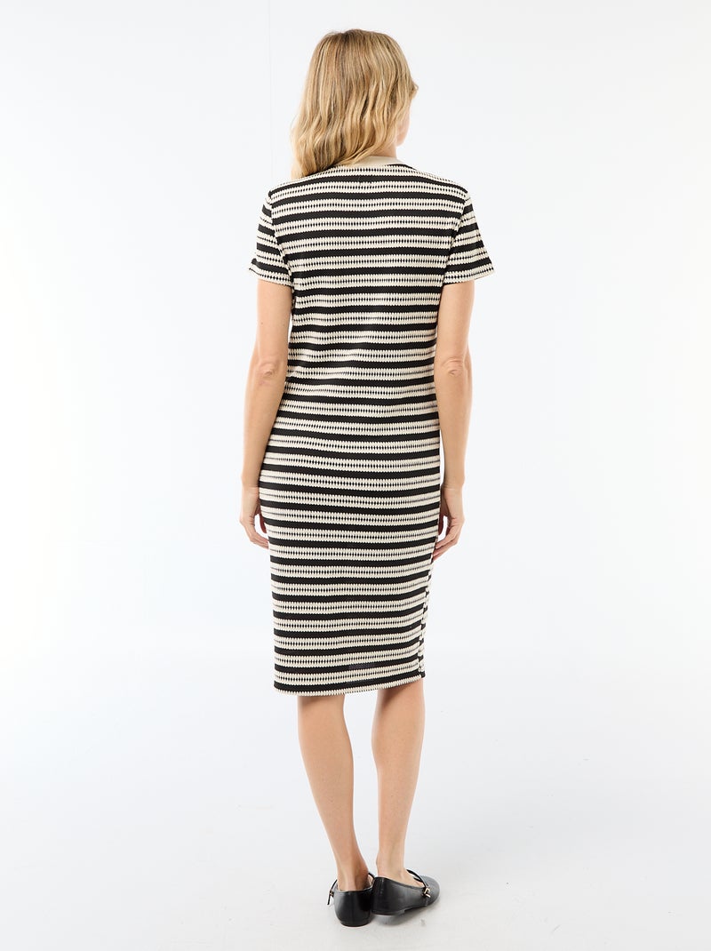 Robe d'allaitement en maille crochet Beige - Kiabi