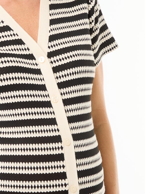 Robe d'allaitement en maille crochet - Kiabi