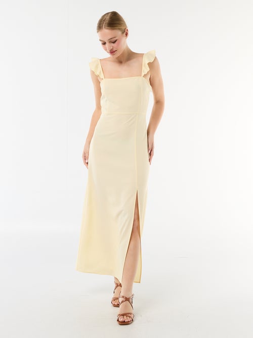 Robe de cérémonie à bretelles volantées - Kiabi