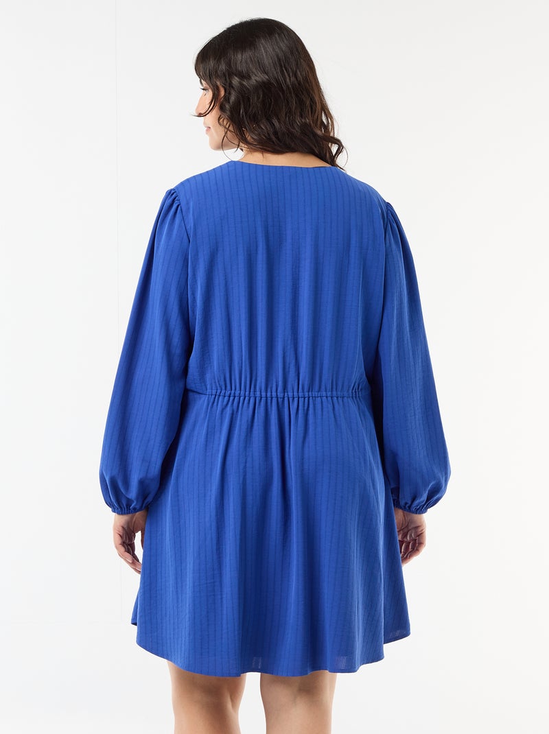 Robe de cérémonie à manches longues Bleu - Kiabi