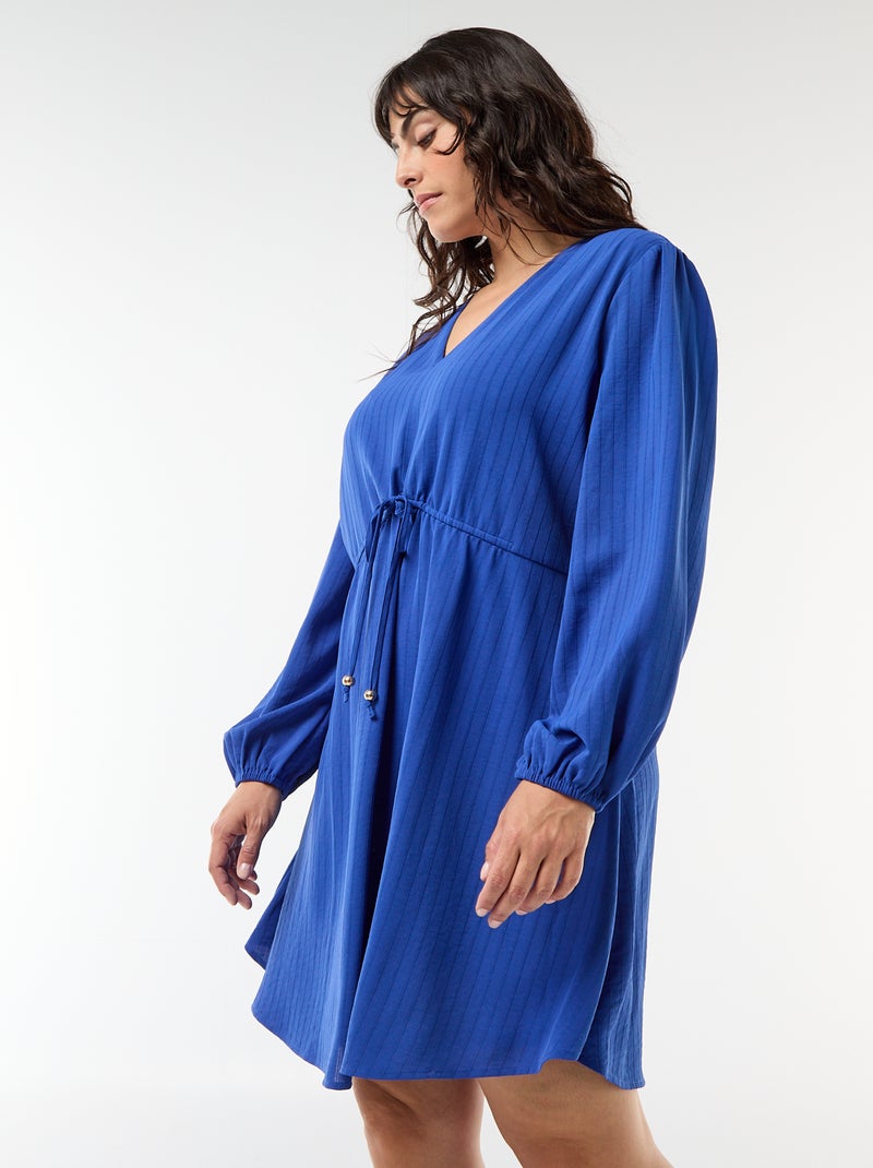 Robe de cérémonie à manches longues Bleu - Kiabi