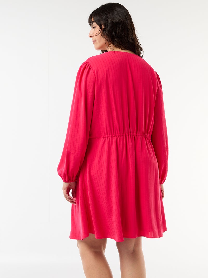 Robe de cérémonie à manches longues Rose - Kiabi