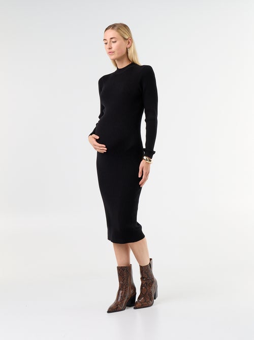 Robe de maternité longue et côtelée - Kiabi Robe de maternité longue et côtelée - Kiabi
