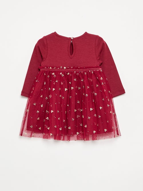 Robe de Noël avec bas en tulle 'Minnie' 'Disney' - Kiabi