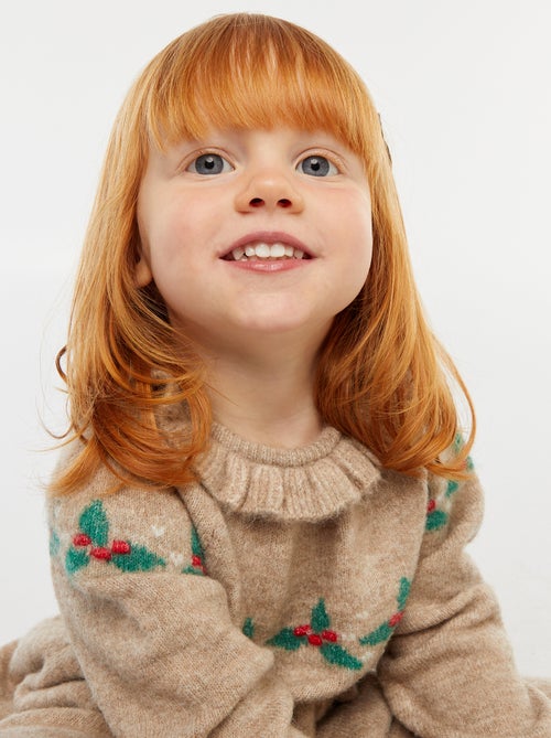 Robe de Noël avec collerette - Kiabi