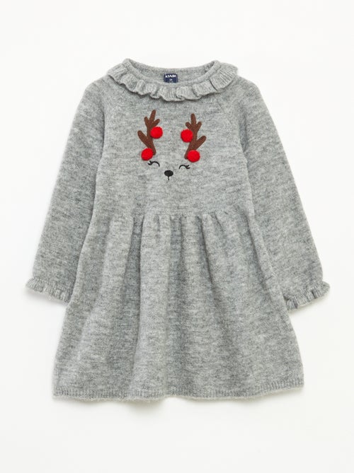 Robe de Noël avec collerette - Kiabi