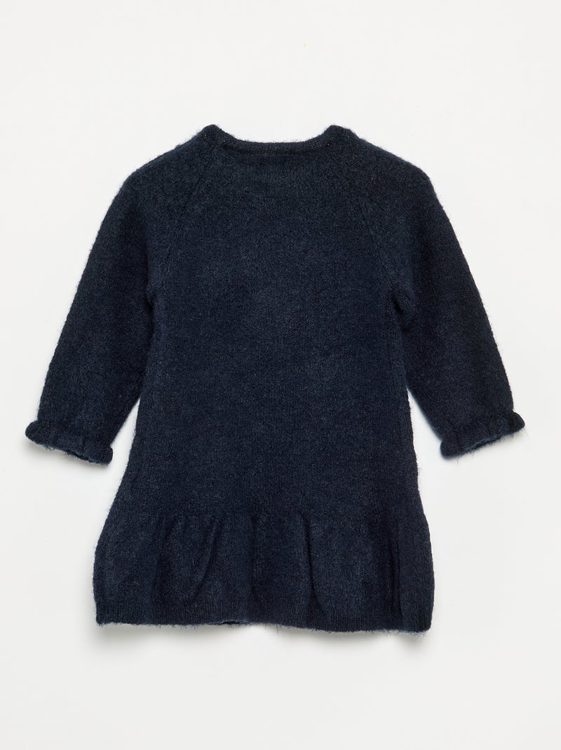 Robe de Noël en maille tricotée Bleu - Kiabi