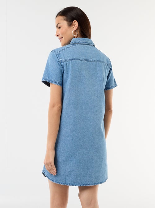 Robe denim d'allaitement coupe chasuble - Kiabi