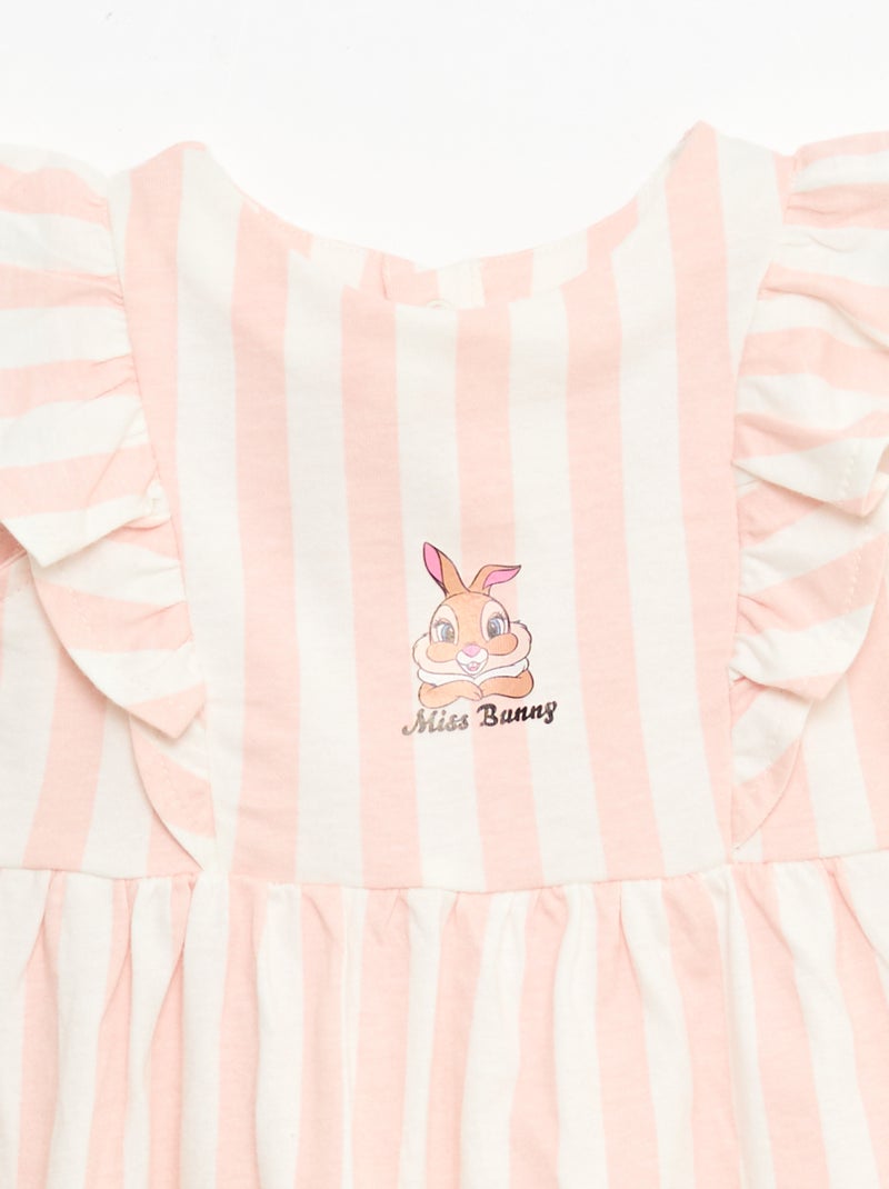 Robe 'Disney' avec volants en coton léger Rose - Kiabi