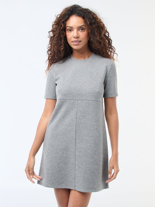 Robe droite en maille doudou - Kiabi