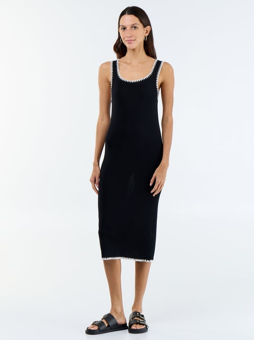Robe droite en maille tricot - Kiabi