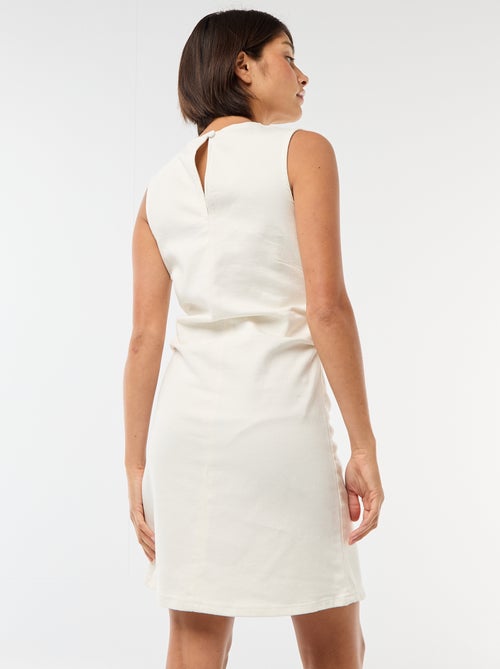 Robe en denim courte sans manches - Kiabi