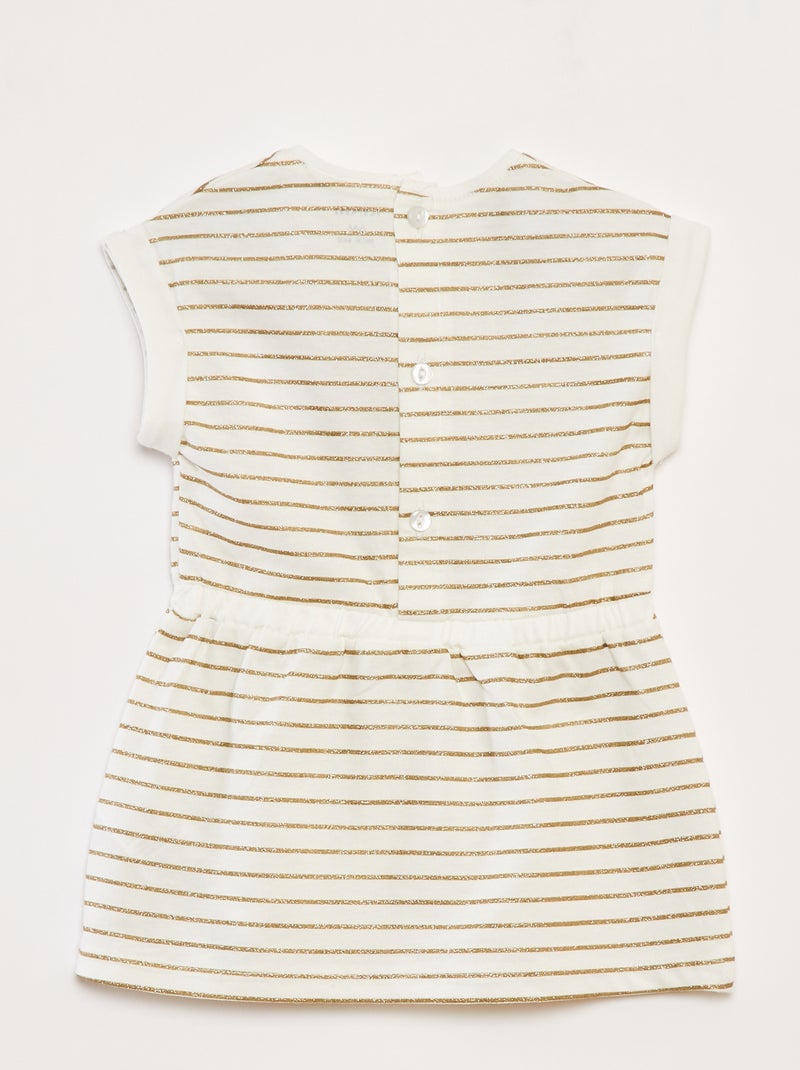 Robe en jersey à motif BLANC - Kiabi