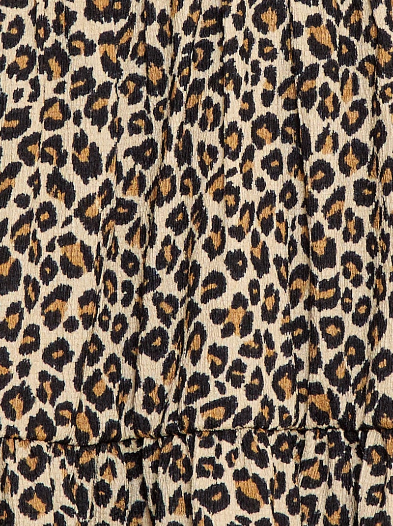 Robe en maille ajourée sur les côtés Marron - Kiabi