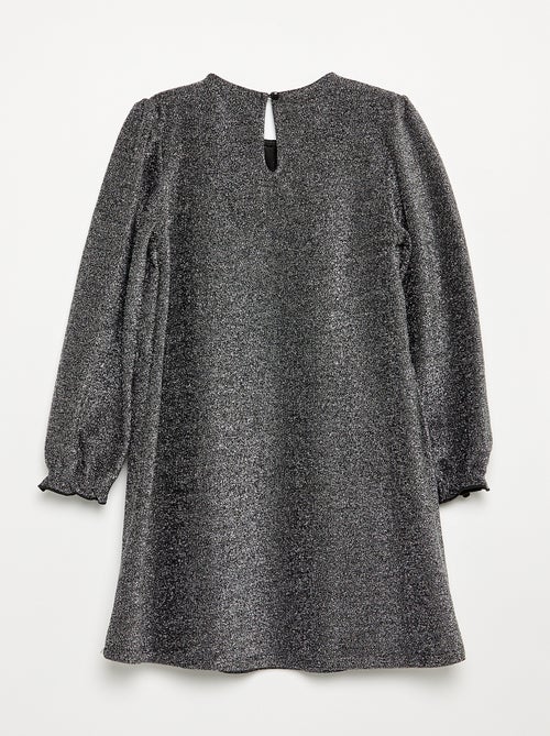Robe en maille brillante avec noeuds fantaisie - Kiabi