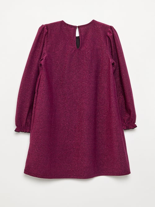 Robe en maille brillante avec noeuds fantaisie - Kiabi