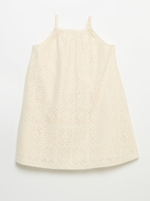 Robe en maille crochet avec bretelles non réglable - Kiabi Robe en maille crochet avec bretelles non réglable - Kiabi