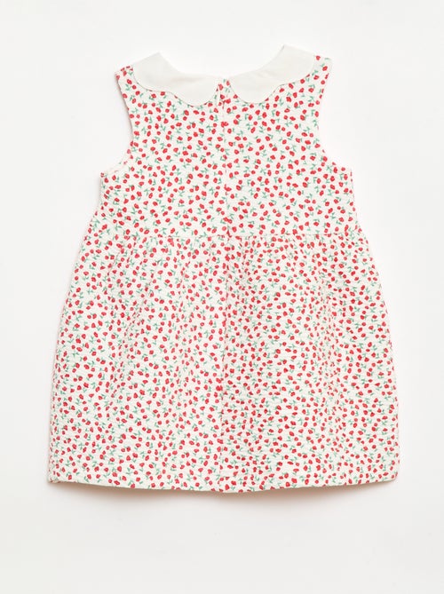 Robe en maille froissée avec col en popeline - Kiabi