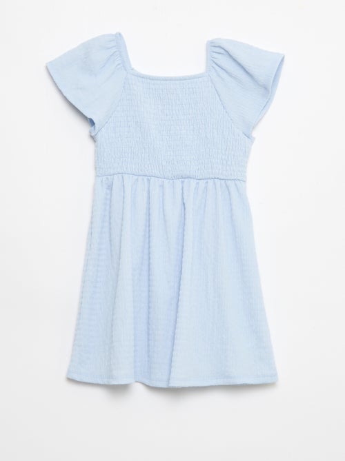 Robe en maille gaufrée uni - Kiabi