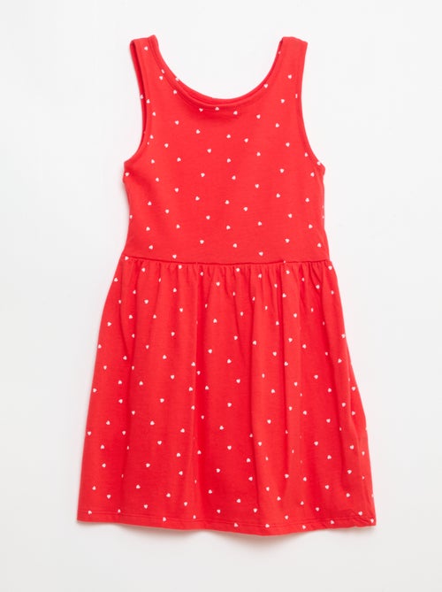 Robe en maille légère fine bretelles all-over en coton - Kiabi