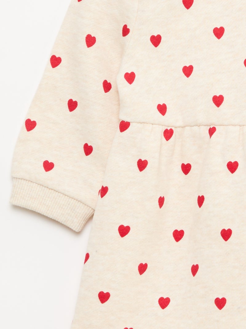 Robe en molleton animée Beige - Kiabi