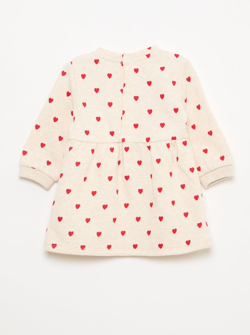 Robe en molleton animée Beige - Kiabi