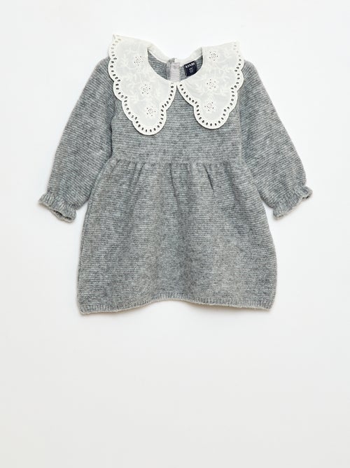 Robe en tricot avec col claudine - Kiabi