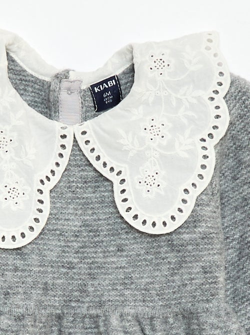 Robe en tricot avec col claudine - Kiabi