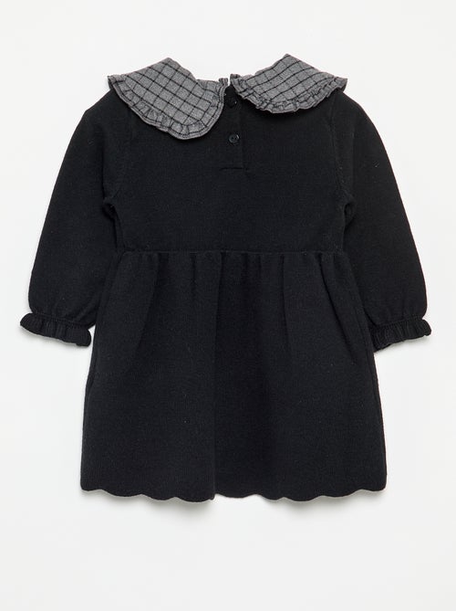 Robe en tricot avec col claudine - Kiabi