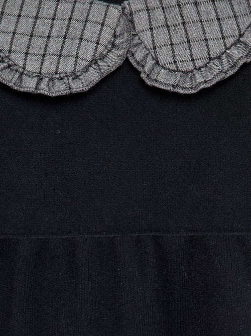 Robe en tricot avec col claudine - Kiabi