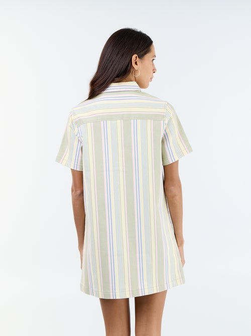 Robe en twill coupe courte - Kiabi