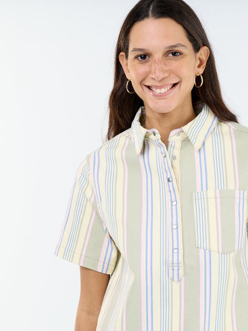 Robe en twill coupe courte - Kiabi