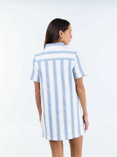 Robe en twill coupe courte - Kiabi