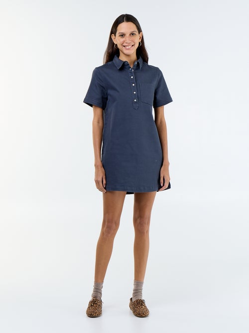 Robe en twill coupe courte - Kiabi