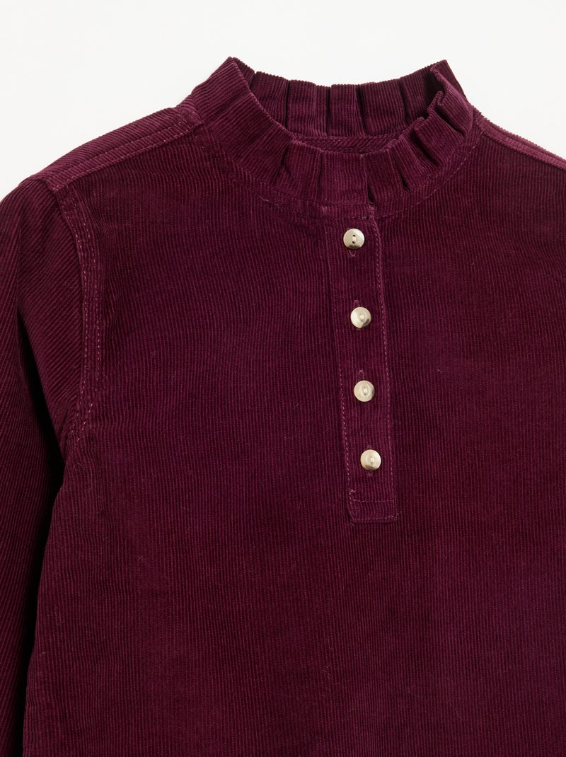 Robe en velours côtelé Rose - Kiabi