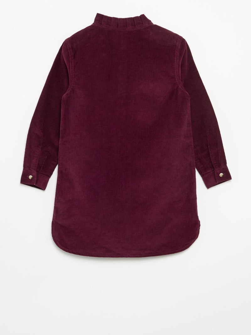 Robe en velours côtelé Rose - Kiabi