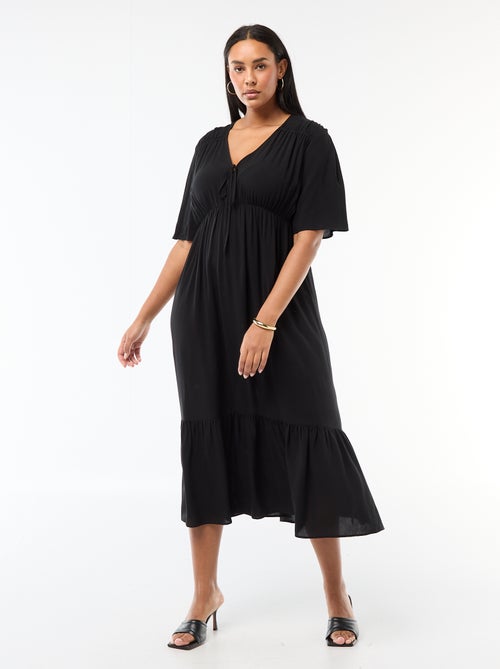 Robe fluide imprimée fantaisie - Kiabi