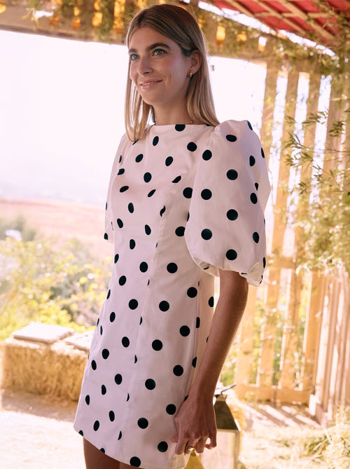 Robe forme ballon à manches courtes - Kiabi