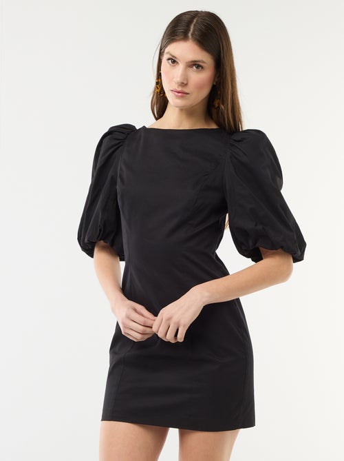 Robe forme ballon à manches courtes - Kiabi