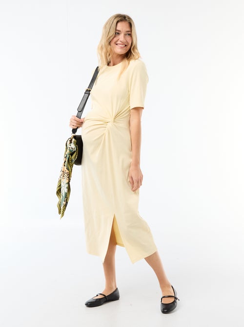 Robe grossesse torsadée devant - Kiabi