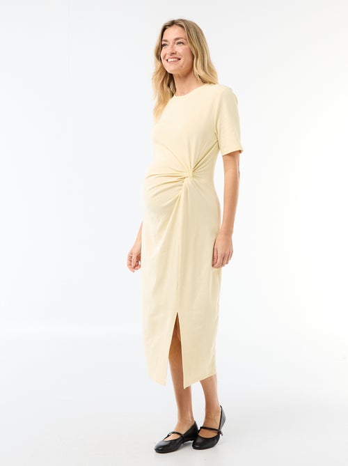 Robe grossesse torsadée devant - Kiabi