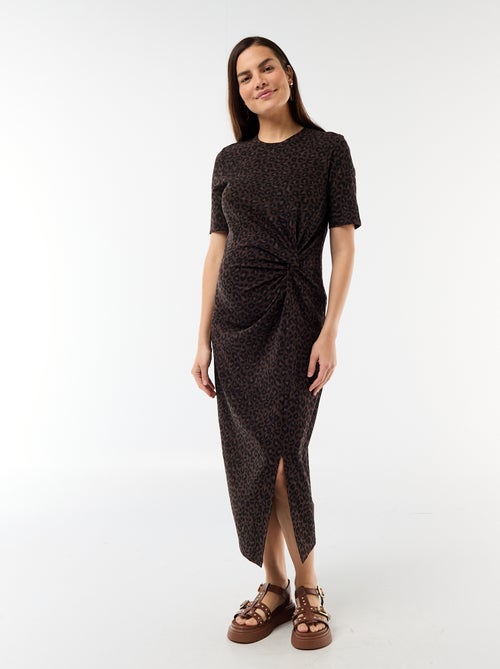 Robe grossesse torsadée devant - Kiabi