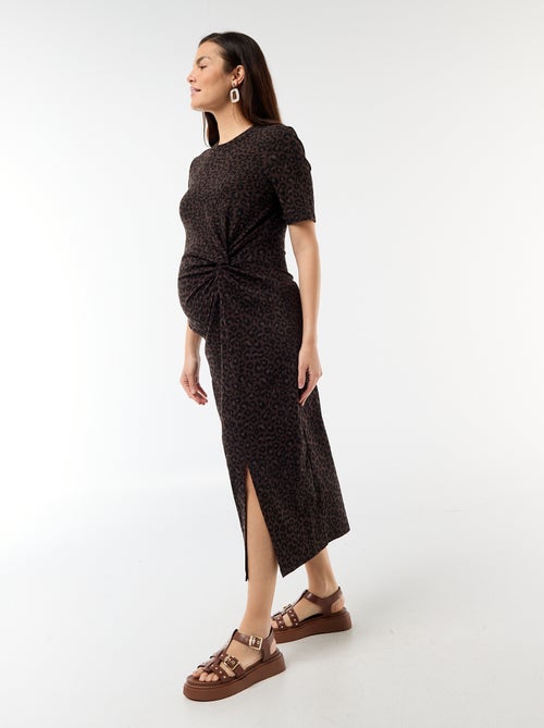 Robe grossesse torsadée devant - Kiabi