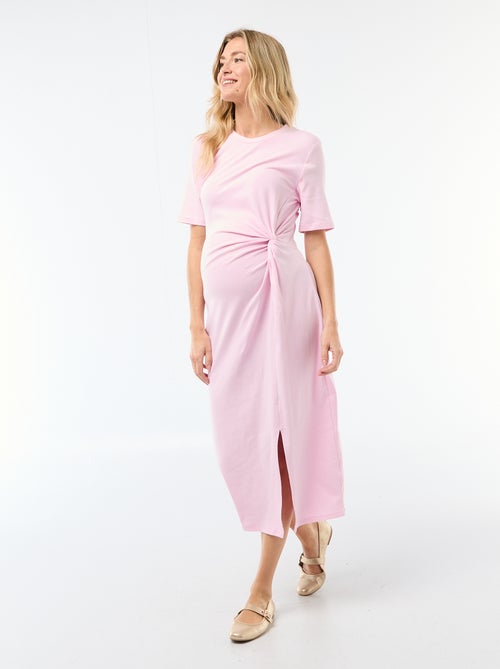 Robe grossesse torsadée devant - Kiabi