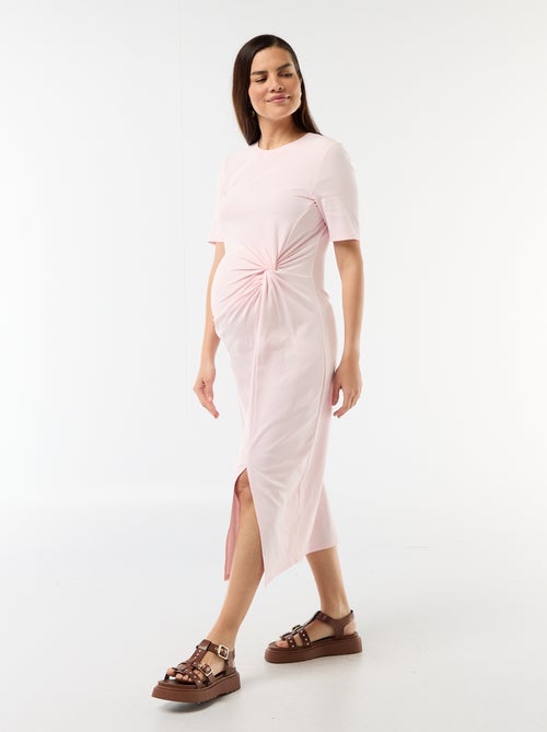 Robe grossesse torsadée devant - Kiabi